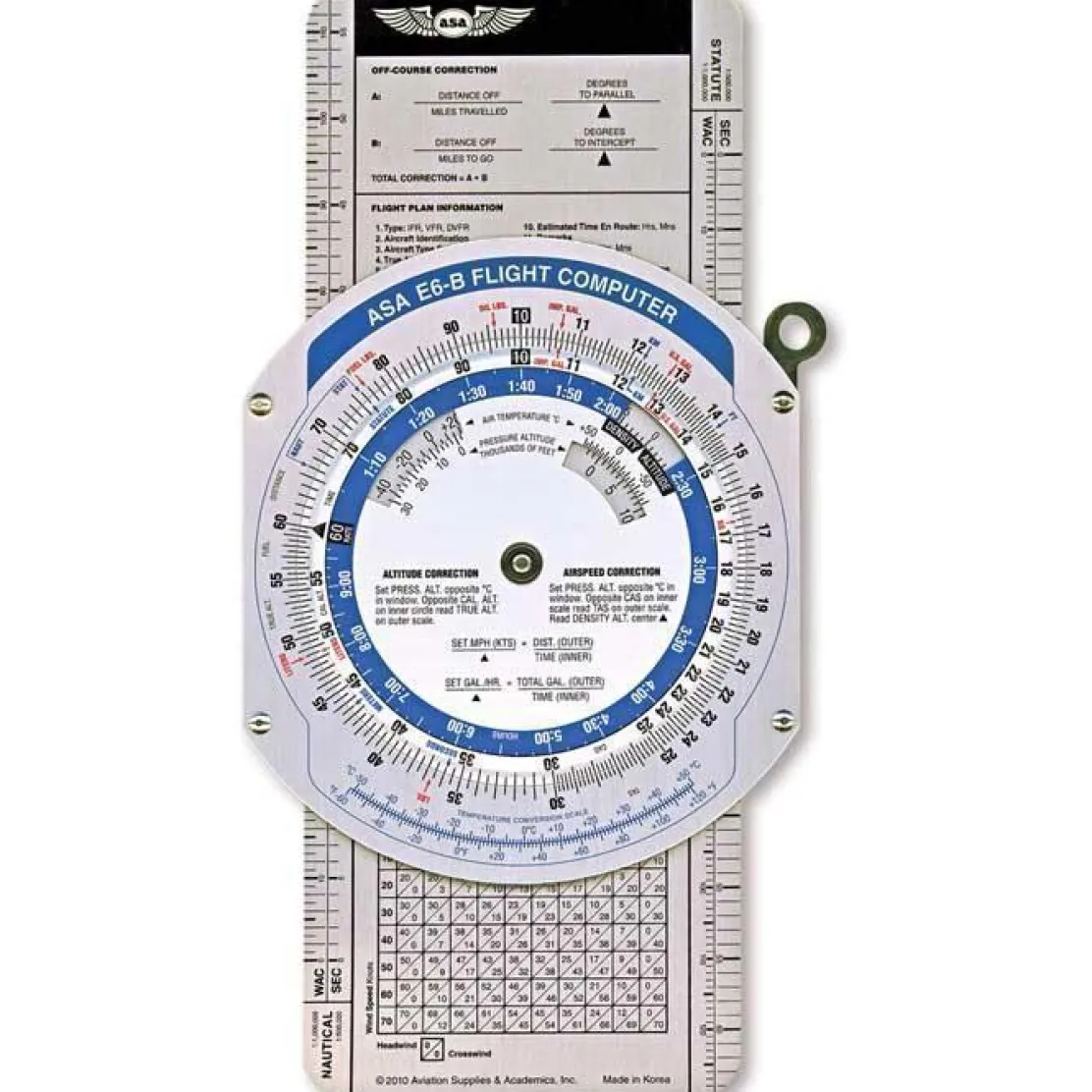 ASA Color E6B Flight Computer with Enhanced Readability