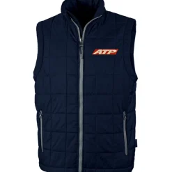 ATP Flight School Men’s Quilted Pilot Vest: Eco-Friendly, Insulated, Navy