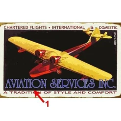Aviation Services Inc Personalized Wood Sign 18x30