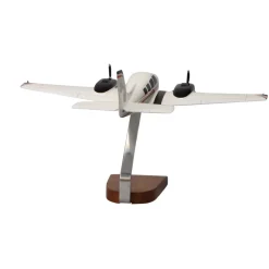 Beechcraft Baron G58 (Red/Black) Large Mahogany Model