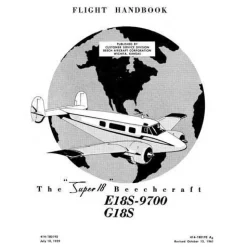 Beech E18S-9700,G18S Super18 Flight Handbook (part# 414-180192)