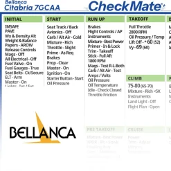 Bellanca Citabria 7GCAA Checkmate+ Standard Size Comprehensive Pilot Checklist (Modernized and Updated)