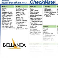 Bellanca Super Decathlon Checkmate+ Standard Size Comprehensive Pilot Checklist (Modernized and Updated)