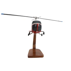 Bell 47B Vintage Closed-Cabin Large Mahogany Helicopter Model