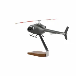 Bell 505 Jet Ranger Clear Canopy X Large Mahogany Model