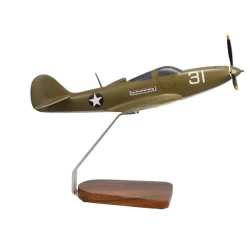 Bell P-39 Airacobra Large Mahogany Fighter Model