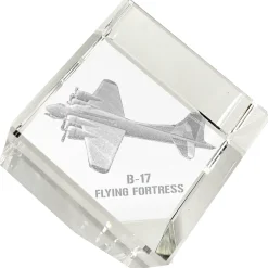 B-17 Flying Fortress 3D Diamond Cube by Etched Memory
