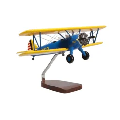 Boeing PT-17A Stearman Kaydet Large Mahogany Model