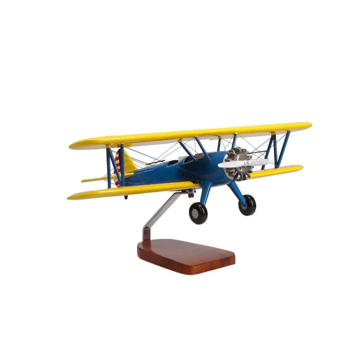 Boeing PT-17 Stearman Large Mahogany Model