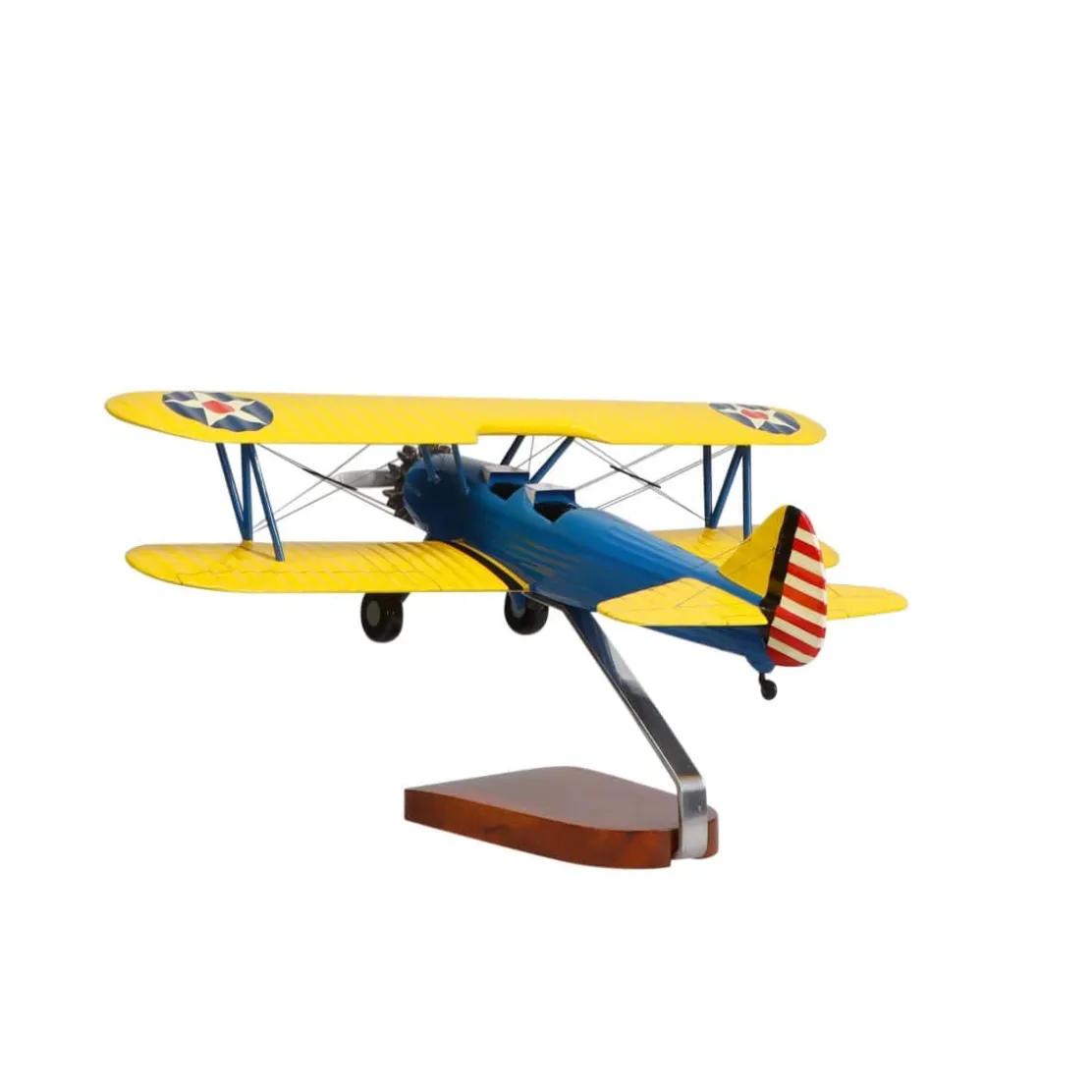 Boeing PT-17 Stearman Large Mahogany Model