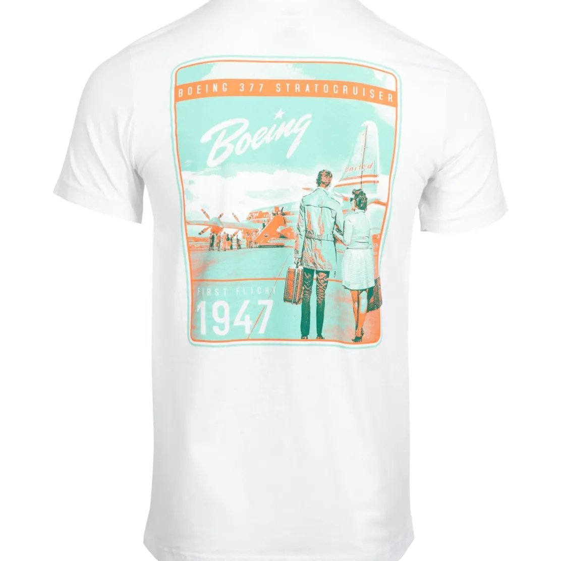 Boeing 377 Stratocruiser Vintage T-Shirt by Aeroplane Apparel Co.