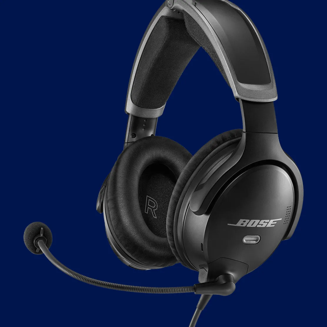 Bose A30 ANR Aviation Headset U174 Helicopter Battery Power with Bluetooth 857641-3130