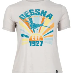 Cessna 206 Adventure Awaits Women's T-Shirt by Aeroplane Apparel Co.