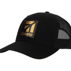 Cessna Modern Logo Richardson 112 Heritage Trucker Hat - Gold