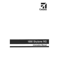 Cessna R182 Skylane RG 1986 Pilot's Information Manual (D1299-13)