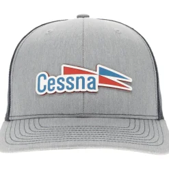 Cessna 70's Logo Richardson 112 Velocity Trucker Hat - Red/White/Blue