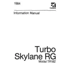 Cessna TR182 Skylane RG 1984 Pilot's Information Manual (D1257-13)