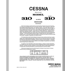 Cessna 310 & Turbo 310 1969-74 Maintenance Manual