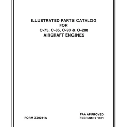 Continental C-75, C-85, C-90 & O-200 1981 Parts Catalog (X30011A)