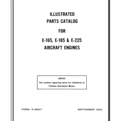 Continental E-165, E-185, E-225 Series Parts Catalog (X-30017)