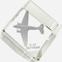 C-47 Skytrain 3D Diamond Cube by Etched Memory