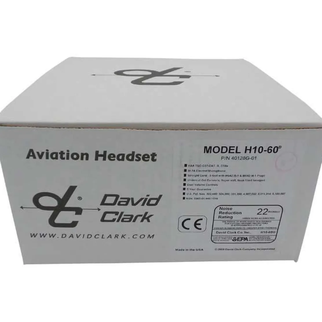 David Clark H10-60 Aviation Headset 40128G-01