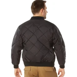 Diamond Nylon Quilted Flight Jacket
