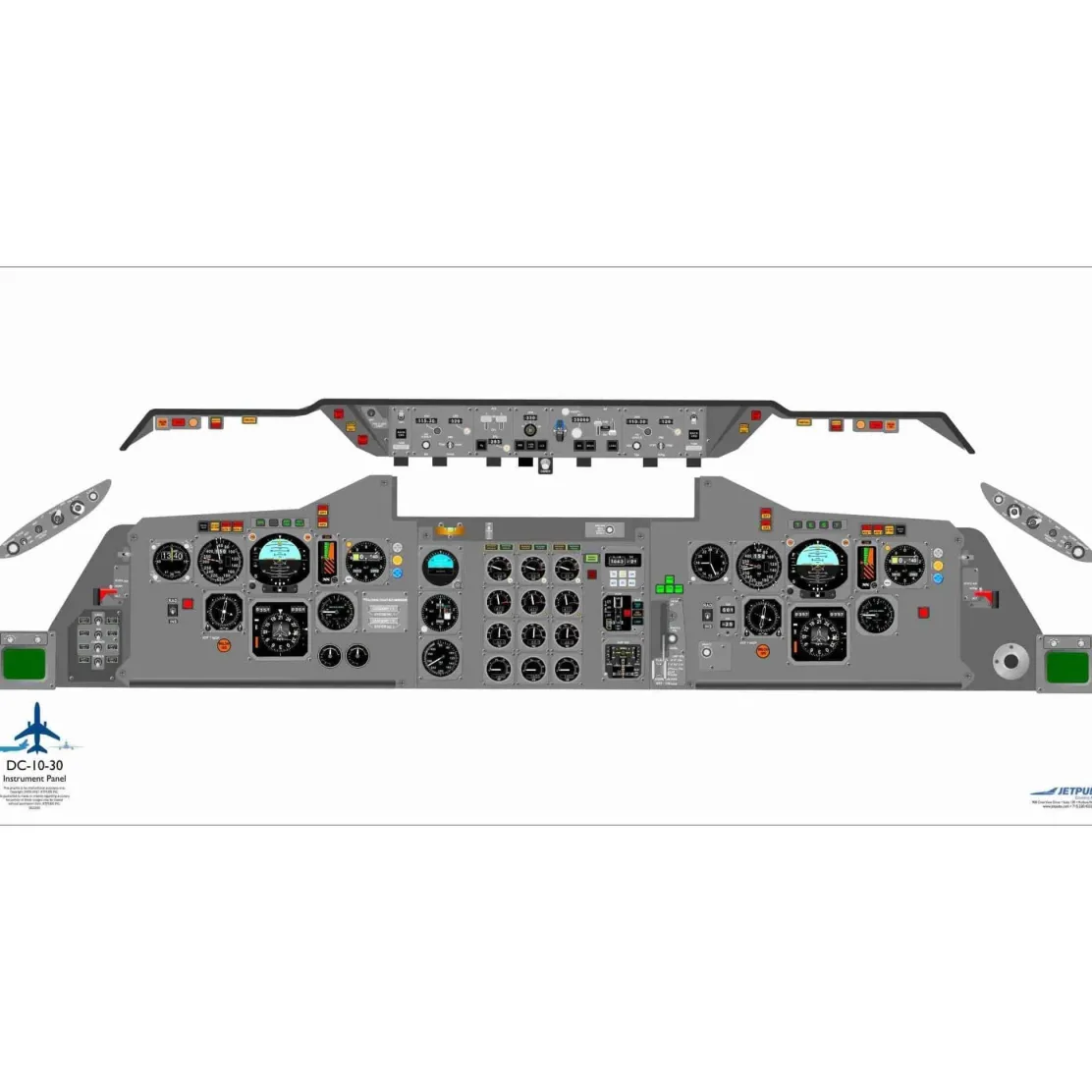 Douglas Aircraft 18" x 36" Cockpit Posters for Pilot Training