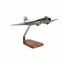 Douglas DC-3 Clear Canopy Large Mahogany Model