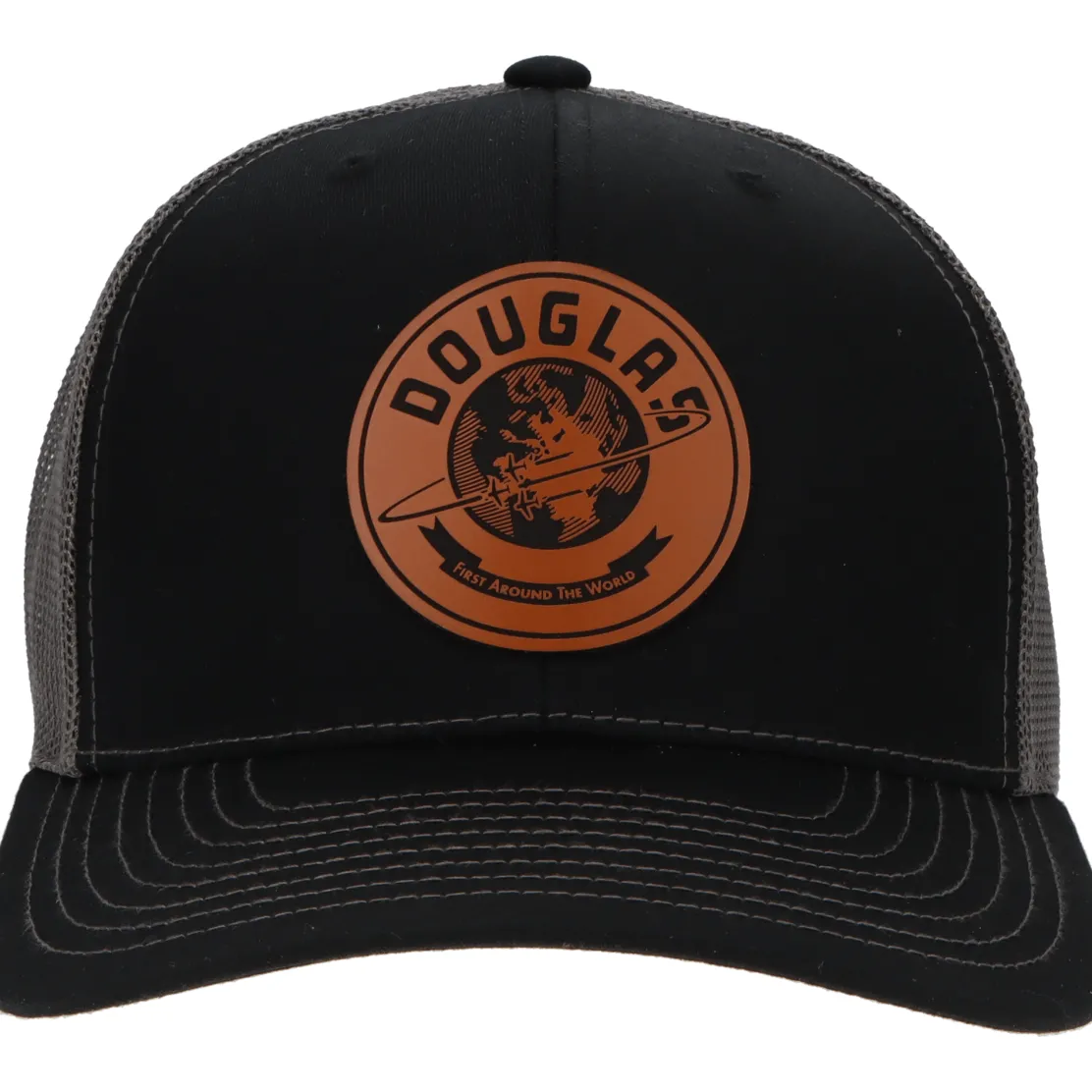 Douglas "First Around theWorld" 1930s Logo Richardson 112 Heritage Trucker Hat - Buckskin