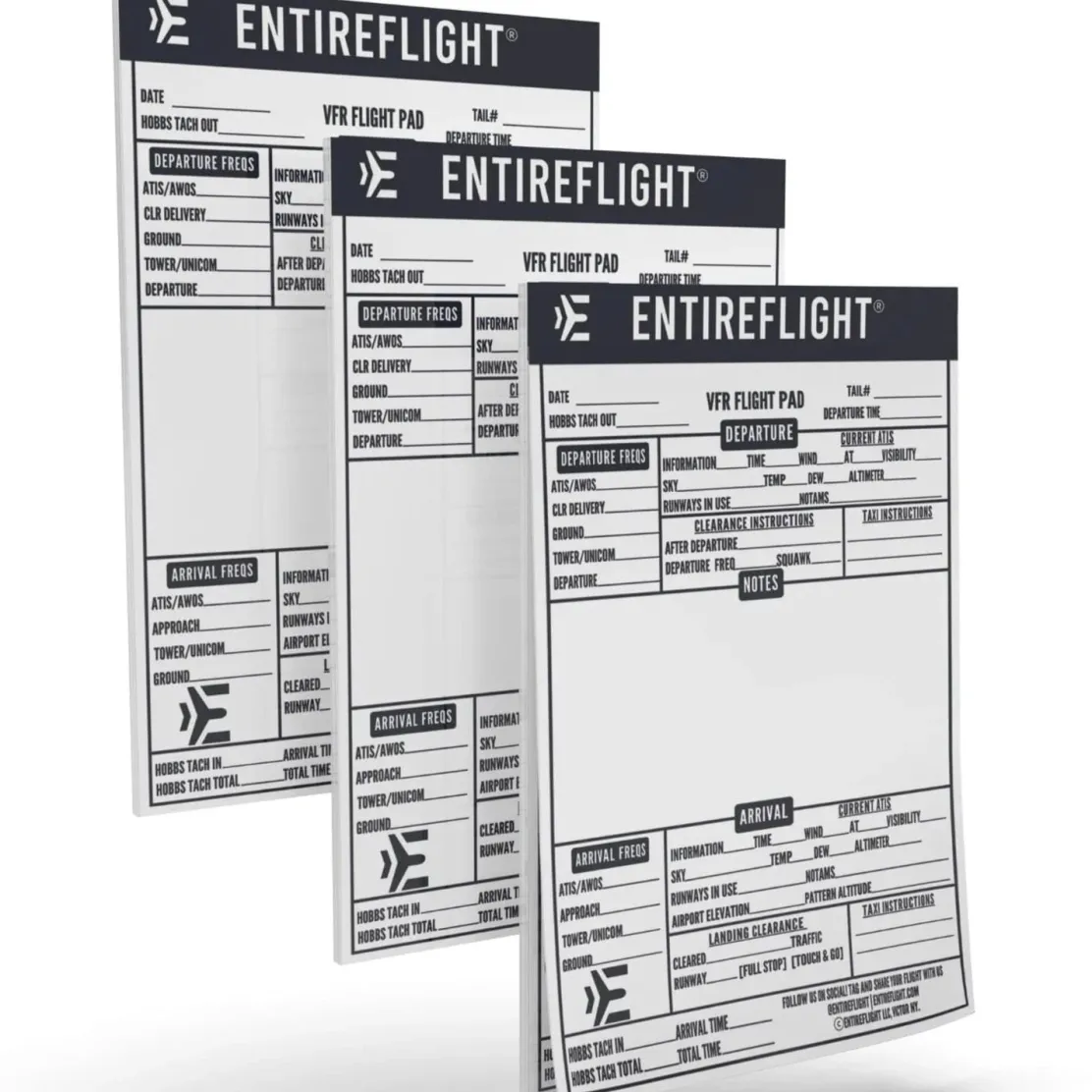 EntireFlight VFR Flight Pad 3-Pack: Triple the Organization, Triple the Convenience