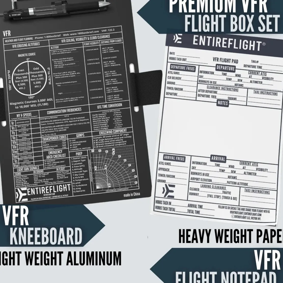 EntireFlight VFR Pilot Kneeboard & Flight Pad: Elevate Your Flying Experience