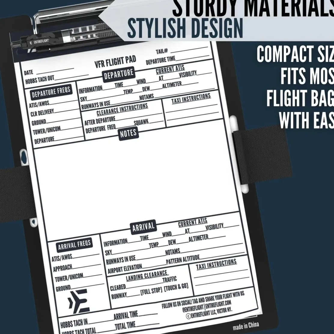 EntireFlight VFR Pilot Kneeboard & Flight Pad: Elevate Your Flying Experience