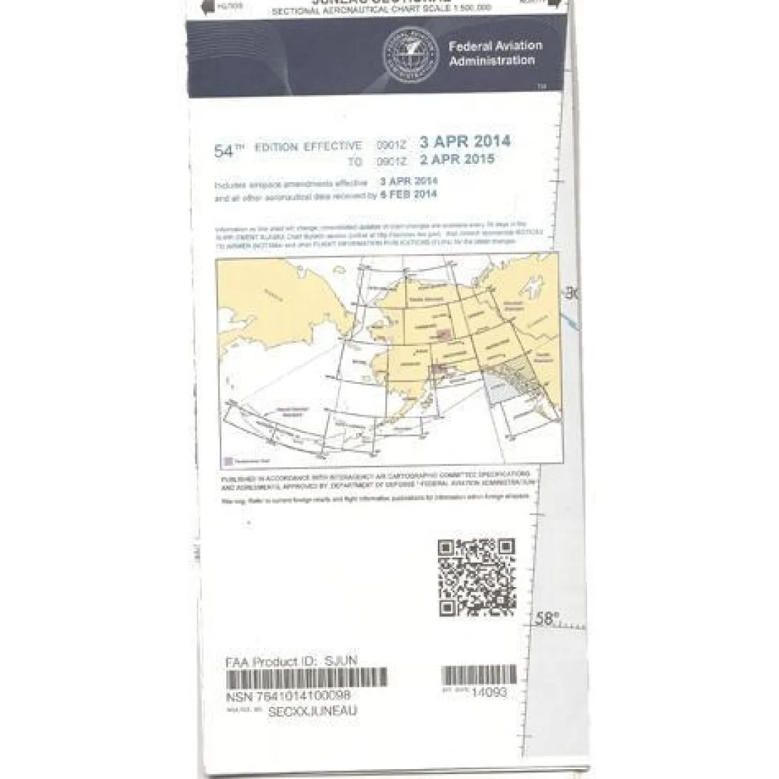 FAA Juneau VFR Sectional Chart for Alaska Pilots - 07/09/26 thru 09/03/26