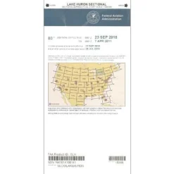 FAA Lake Huron VFR Sectional Aeronautical Chart - 07/09/26 thru 09/03/26