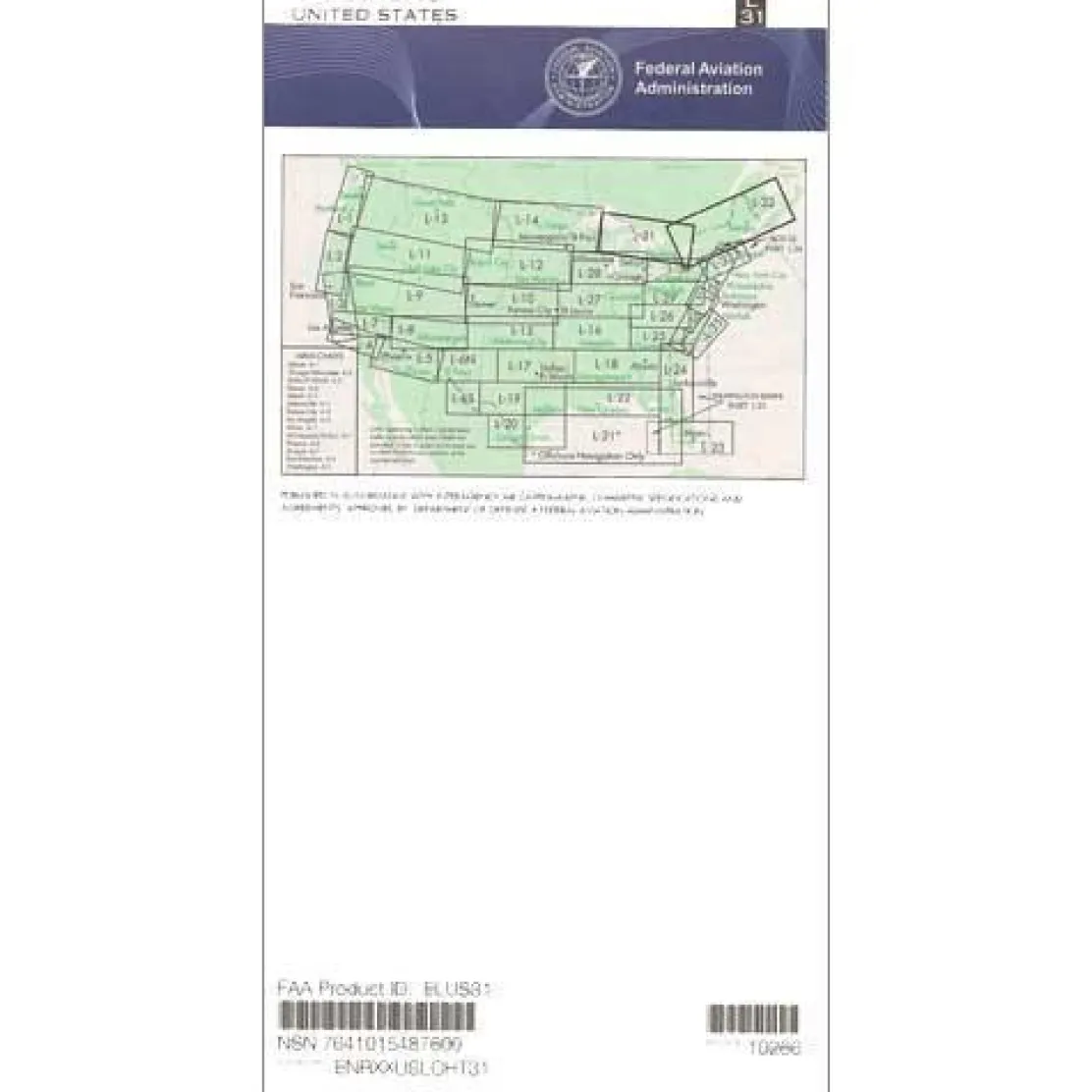 FAA L31/32 Instrument Flight Rules (IFR) Enroute Low Altitude Chart - 07/09/26 thru 09/03/26