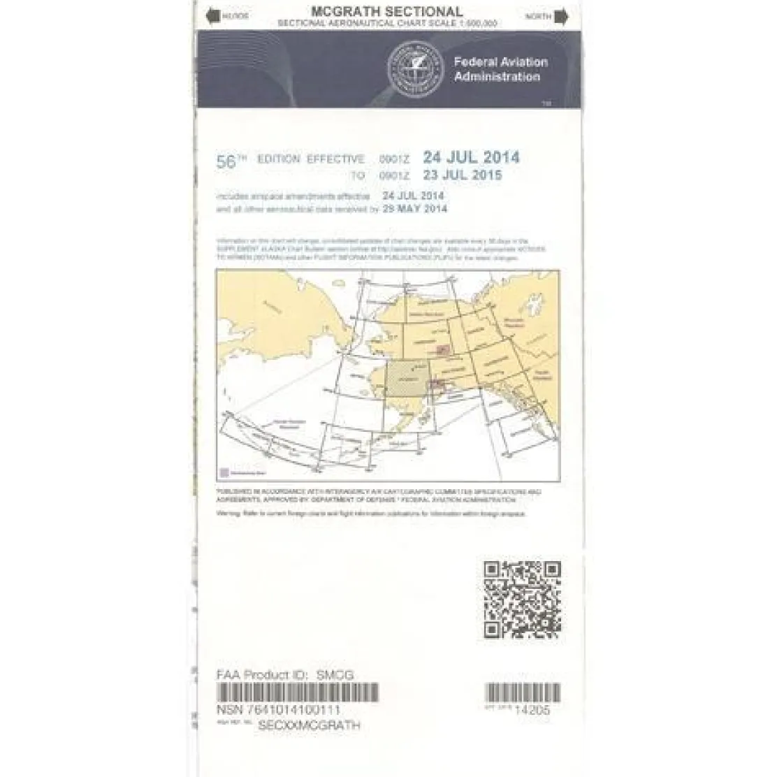 FAA Mcgrath VFR Sectional Aeronautical Chart - 07/09/26 thru 09/03/26