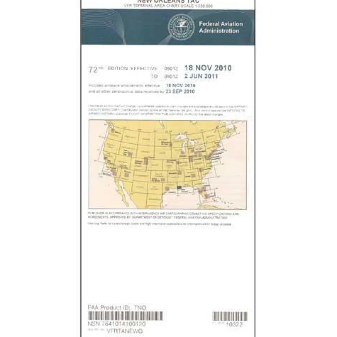 FAA New Orleans VFR Terminal Area Chart - 07/09/26 thru 09/03/26