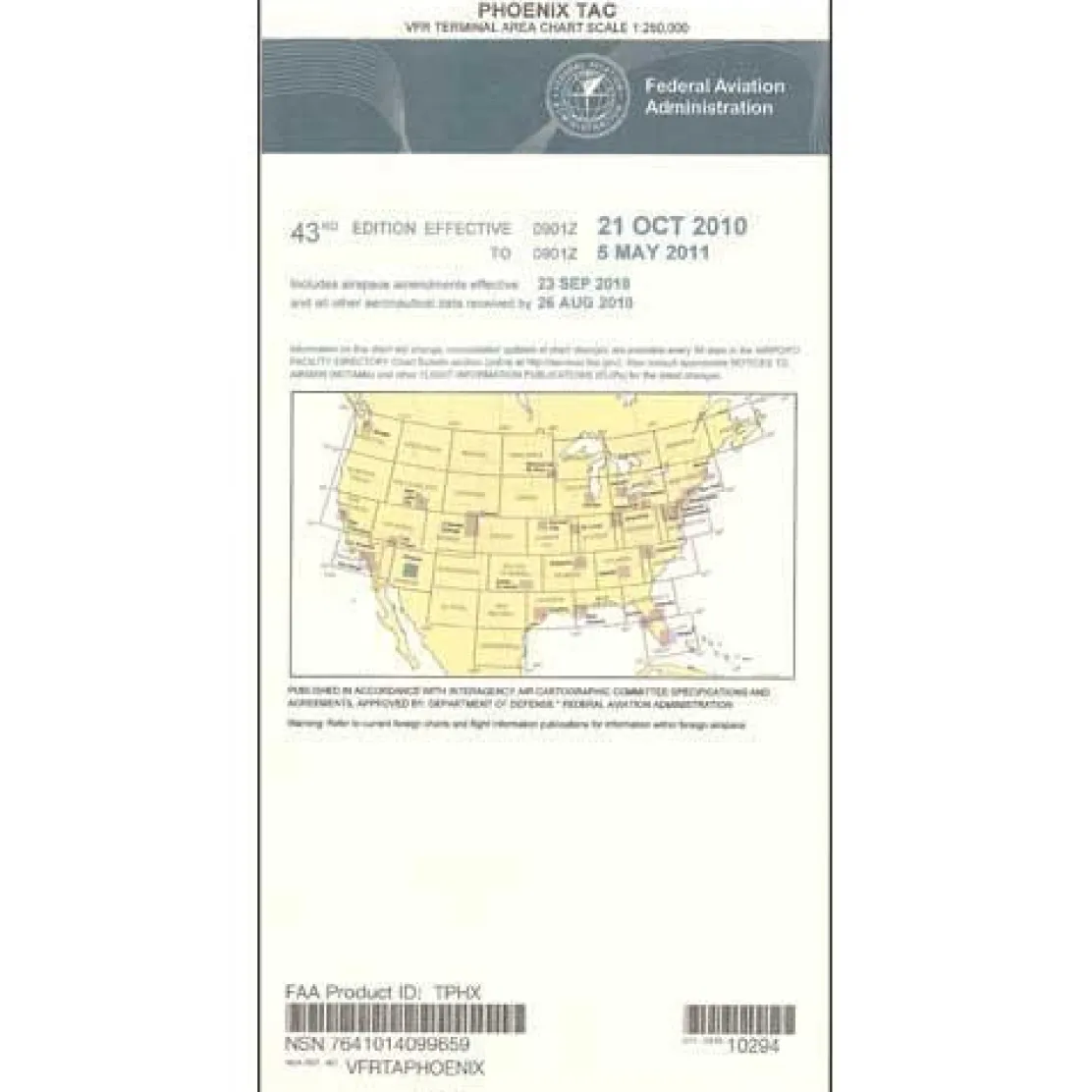 FAA Phoenix VFR Terminal Area Chart - 07/09/26 thru 09/03/26