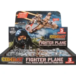 6" Fighter Jet Pullback Toy w/Light and Sound (1 Piece. Assorted Styles)