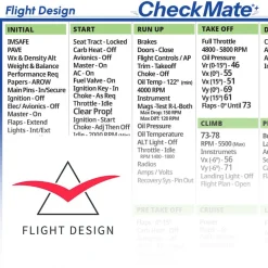Flight Design CTLS Checkmate+ Standard Size Comprehensive Pilot Checklist (Modernized and Updated)