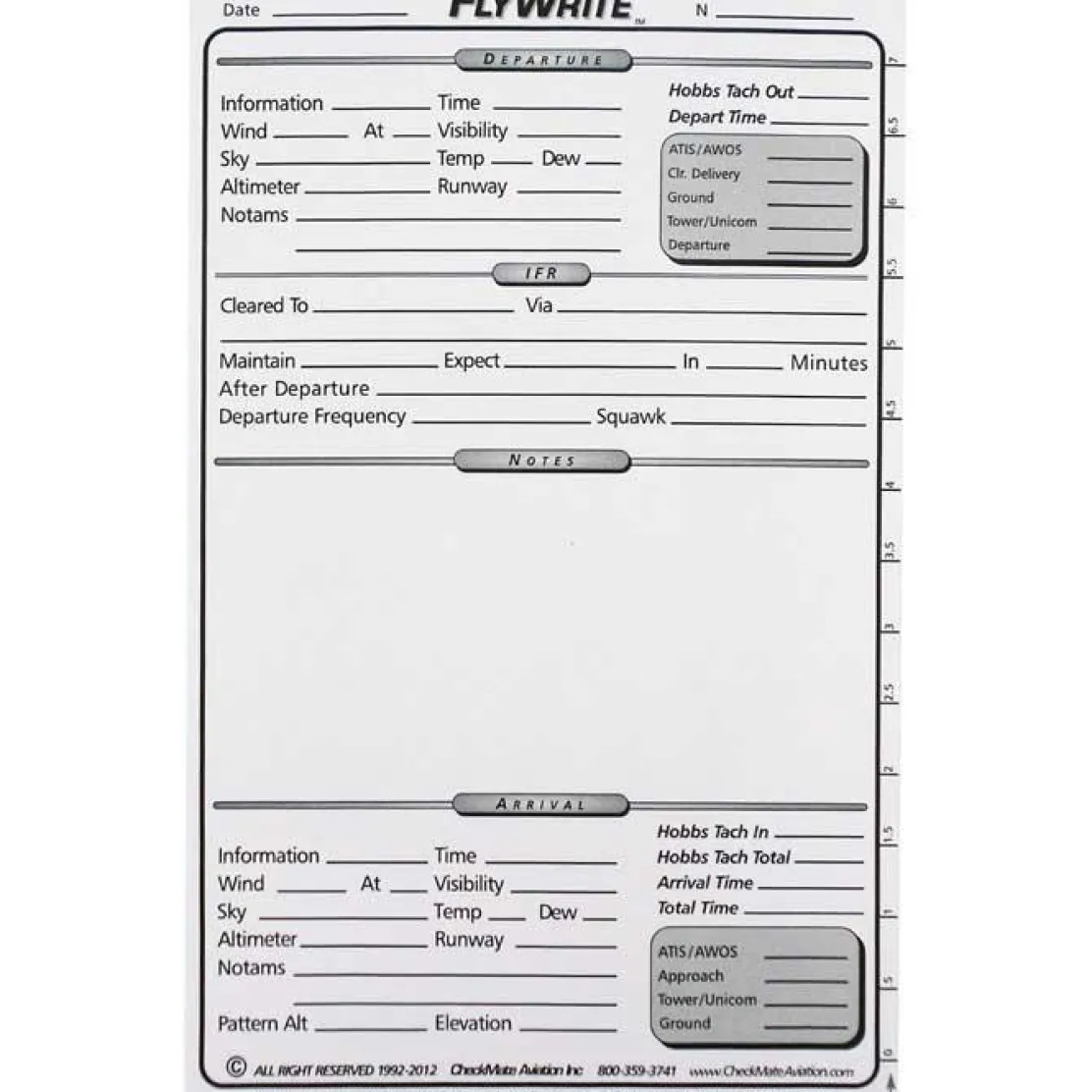 FlyWrite Pilot Cockpit Organization Pad by Checkmate