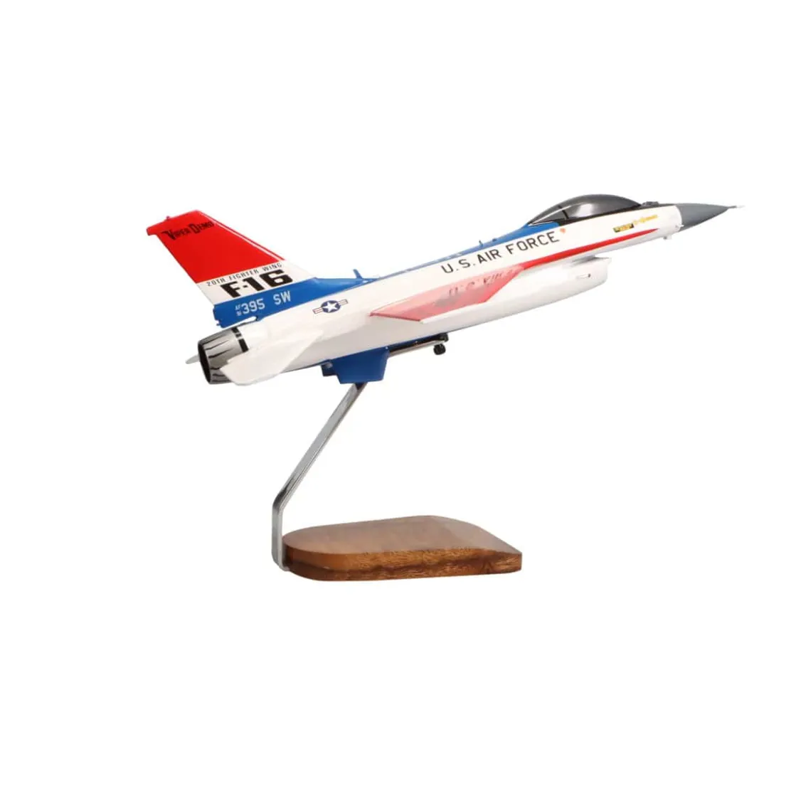 F-16 Viper Demo Team Large Mahogany Model