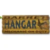Hangar Mechanic on Duty Personalized Corrugated Sign 17x44