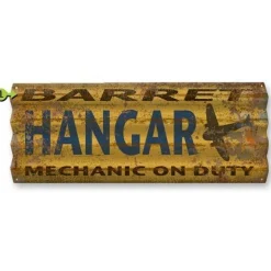 Hangar Mechanic on Duty Personalized Corrugated Sign 17x44