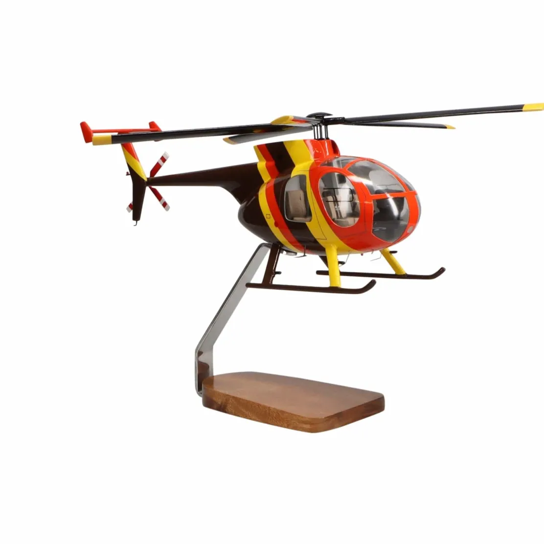 Hughes Helicopters 500D Magnum PI Clear Canopy Large Mahogany Model