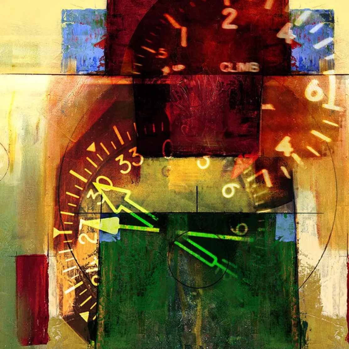 Instruments 2 - Compass and Rate of Climb Indicator Frank Martin Aviation Art Print