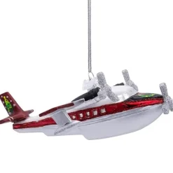 Kurt Adler Noble Gems Seaplane Christmas Ornament 2025