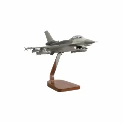Lockheed Martin F-16 Fighting Falcon Clear Canopy w/Full Armament Large Mahogany Model