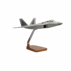 Lockheed Martin F-22 Raptor Clear Canopy Large Mahogany Model